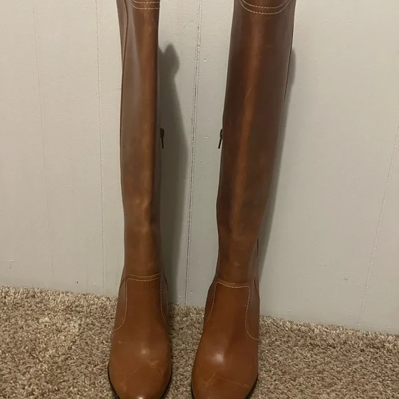 BRAND NEW! Deltan Brown Tall Leather Boots - Picture 3 of 5